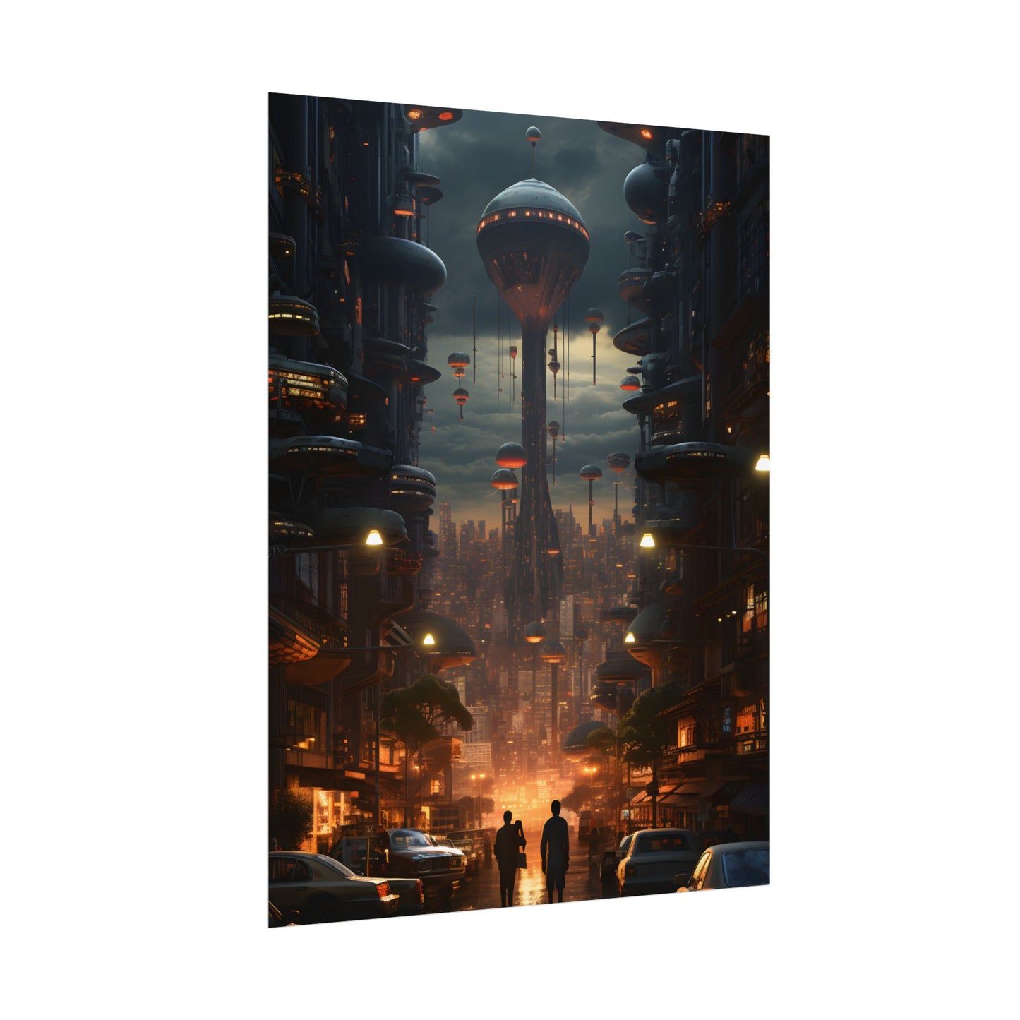 Dystopian Utopia: Perfect Urban Landscape Artwork - Poster