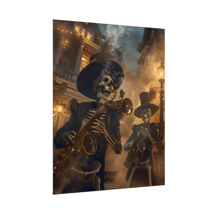 Victorian Skeleton Jazz Band: Lowbrow Artwork in Swing - Poster