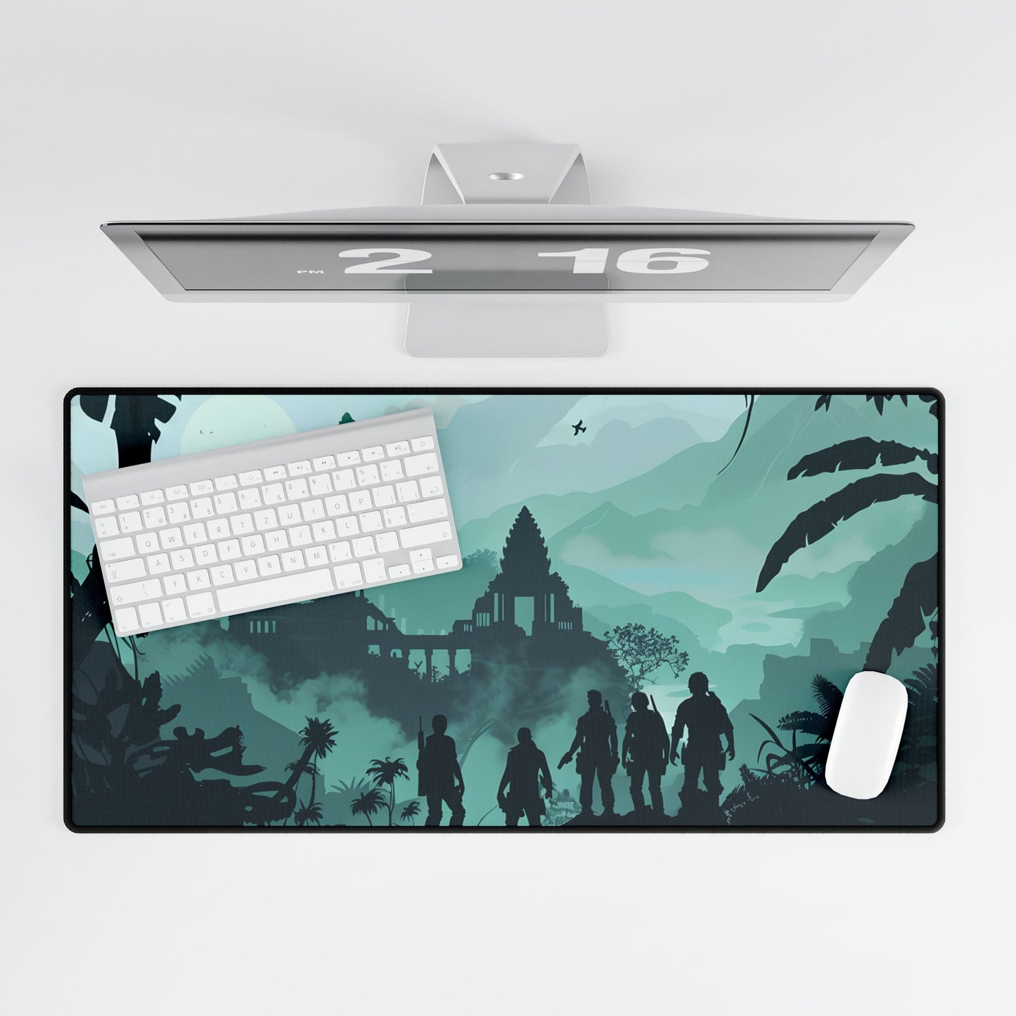 Heroic Night Digital Art: Starry Skies Adventure - Desk Mat
