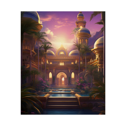 Mythical Desert Oasis: Arabian Nights-Inspired Artwork - Poster