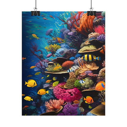 Underwater Paradise: A Sanctuary of Vibrant Marine Life - Artwork - Poster