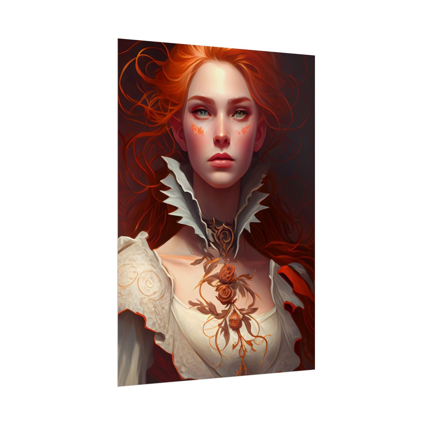 Portrait of a Redhead in Soft Light - Poster