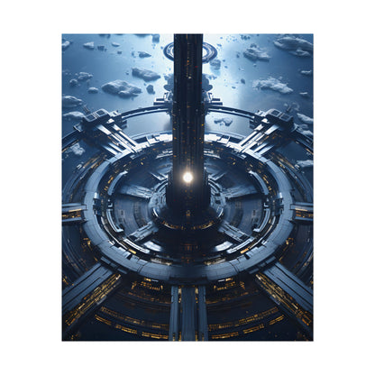 Cosmic Space Station: A Glimpse of Home in the Stars - Poster