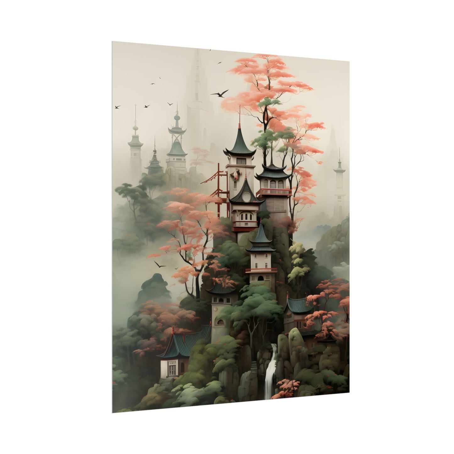 Post-Impressionist Landscape Masterpiece: Ash Magenta Dreams - Poster