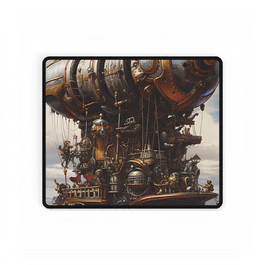 Steampunk Sky-Liner Thrill: A Fierce Airship Race - Desk Mat