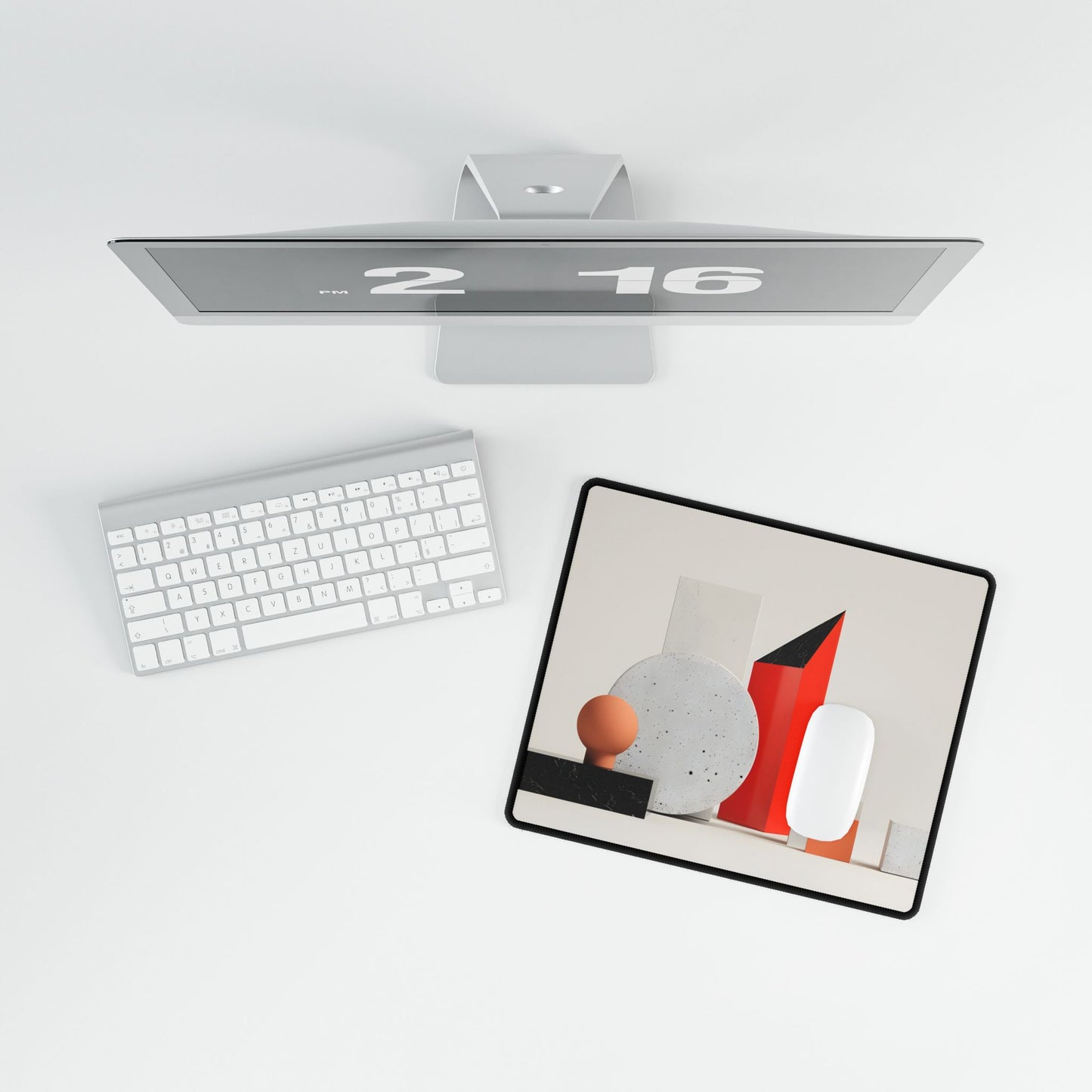 Minimalist Geometric Design: Modern Accessory Artwork - Desk Mat