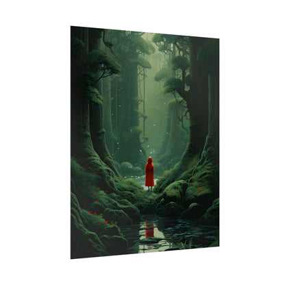 Casual Outdoors: Person in Nature Artwork - Poster