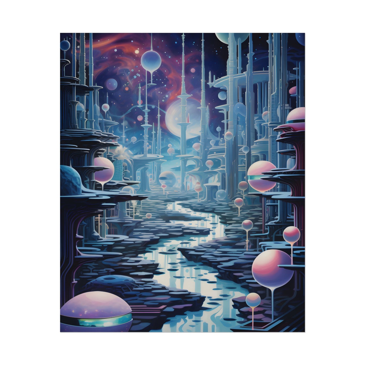 Celestial Art Gallery: Modern Architectural Design - Poster