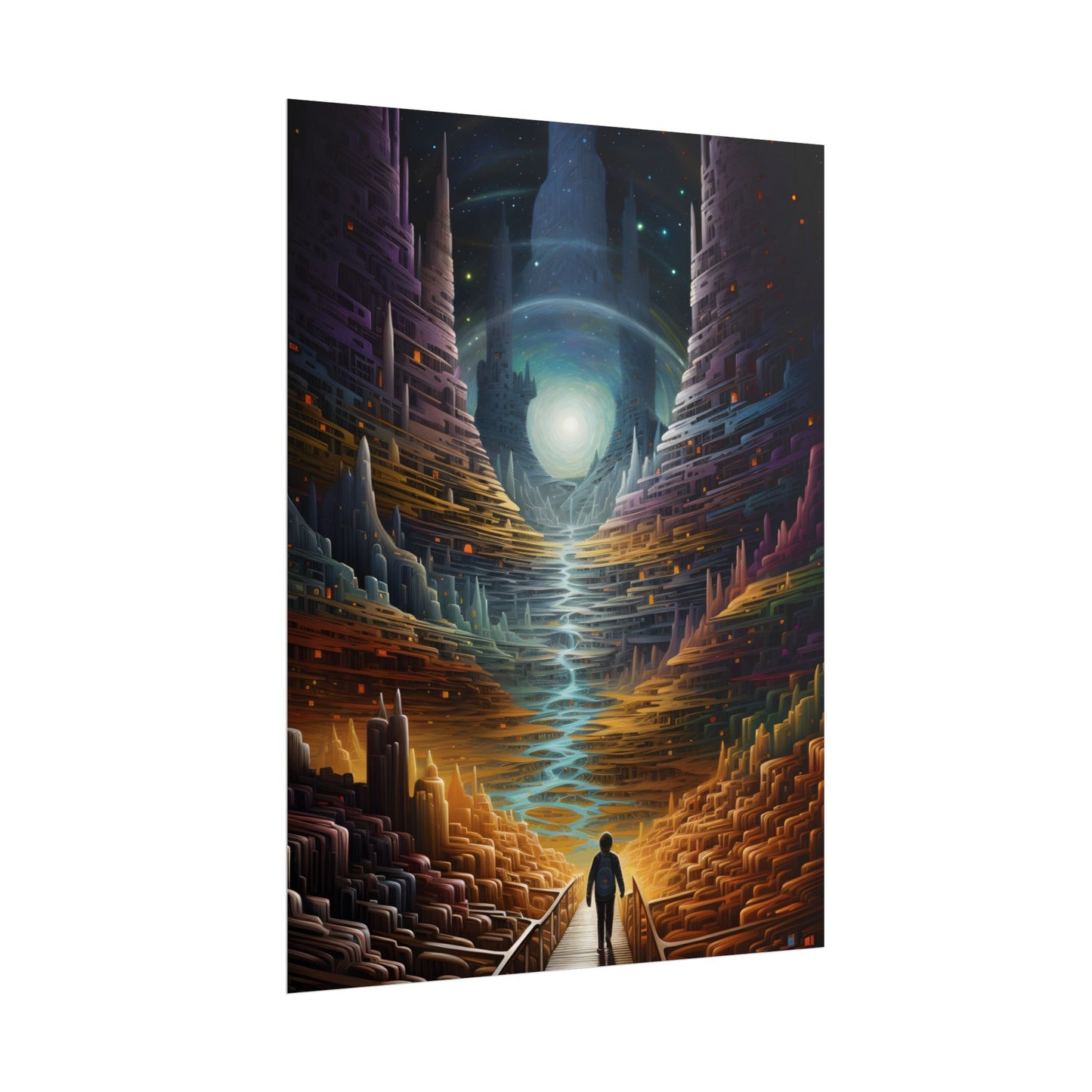 Space Explorer Journey: Astronaut in Cosmic Adventure - Poster