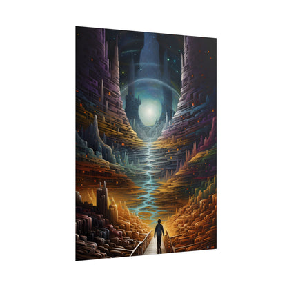 Space Explorer Journey: Astronaut in Cosmic Adventure - Poster