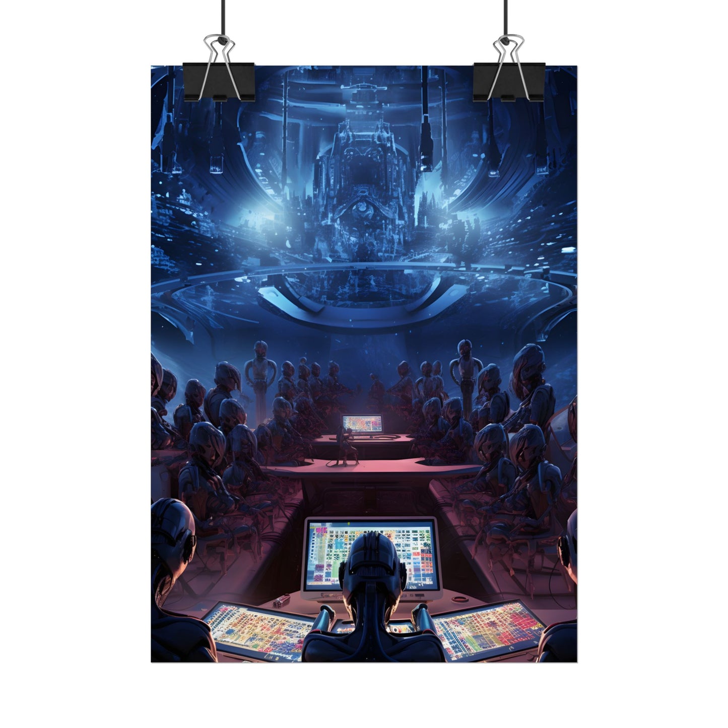 Futuristic Robot Orchestra: Musical Performance Art - Poster