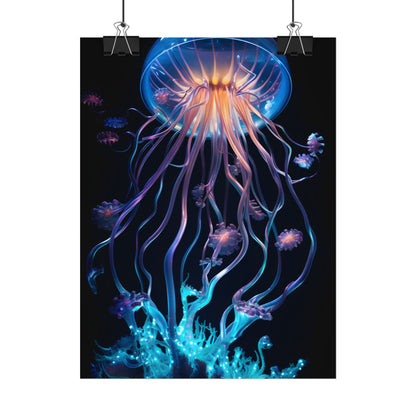 Bioluminescent Oceanic Ballet: A Mesmerizing Performance - Poster