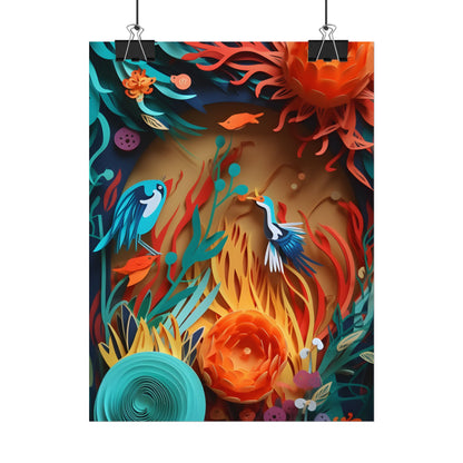 Eye-Catching Paper Quilling Indian Landscape Artwork - Poster