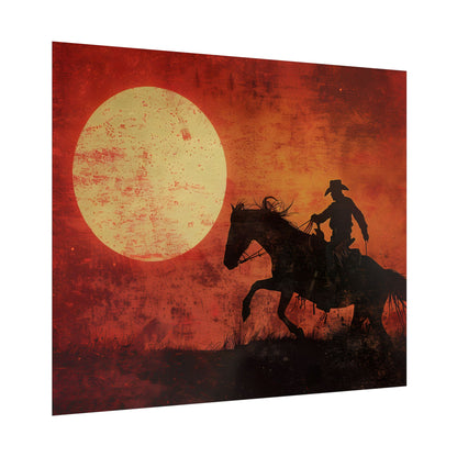Rodeo Cowboy in Action: Vintage Bronco Ride - Poster