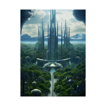 Dystopian Utopia: Perfect Yet Oppressive Society - Artwork - Poster