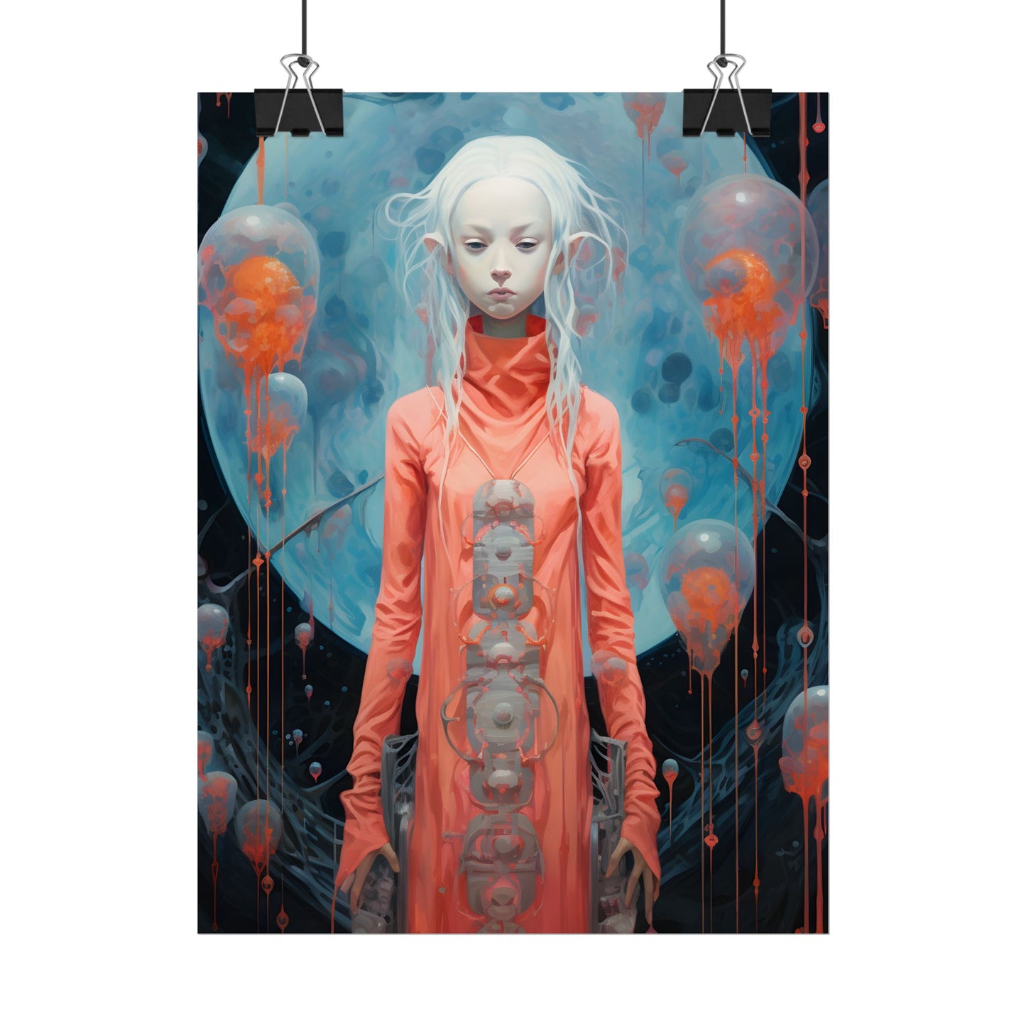 Celestial Dreams: Vibrant Stars and Planets Art - Poster