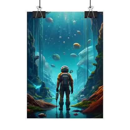 Futuristic Wilderness Explorer: Sci-fi Adventure Artwork - Poster