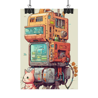 Pixel Perfect Cyber-Pet: Whimsical Gamified Art - Poster
