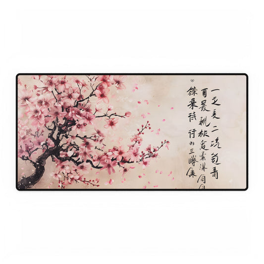 Elegant Cherry Blossom: Japanese Art Photography - Desk Mat