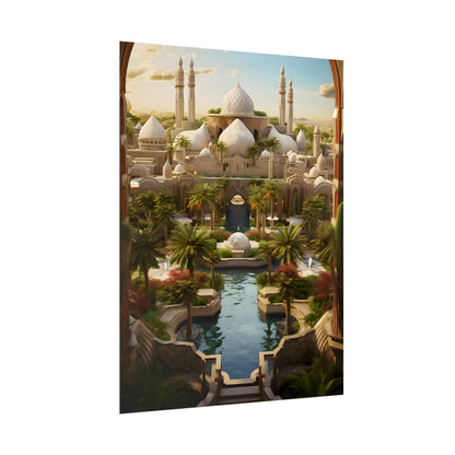 Desert Oasis Dreams: Arabian Nights-Inspired Artwork - Poster