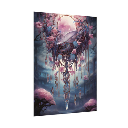 Surreal Landscape: Serene Tree in Vast Sky - Poster