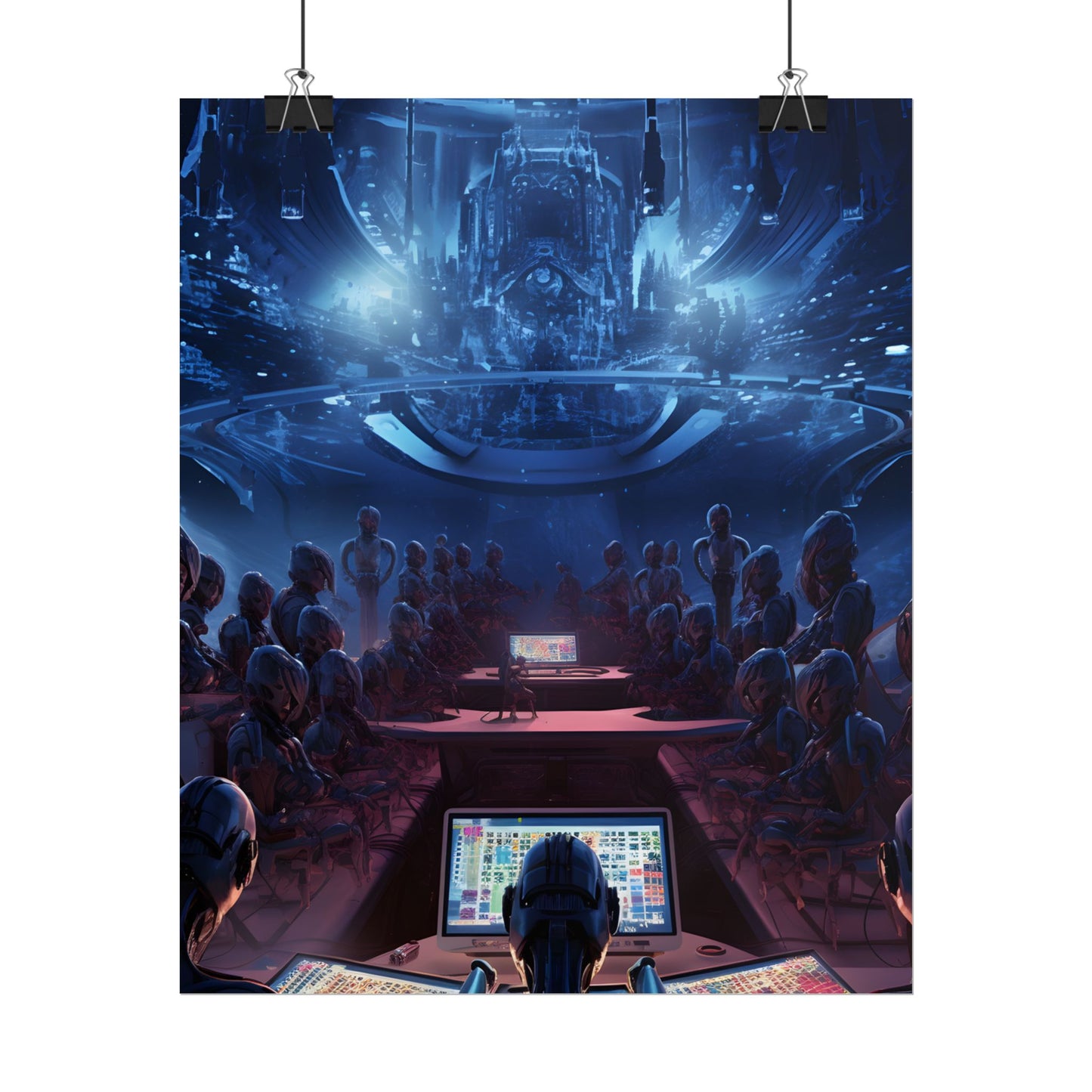 Futuristic Robot Orchestra: Musical Performance Art - Poster