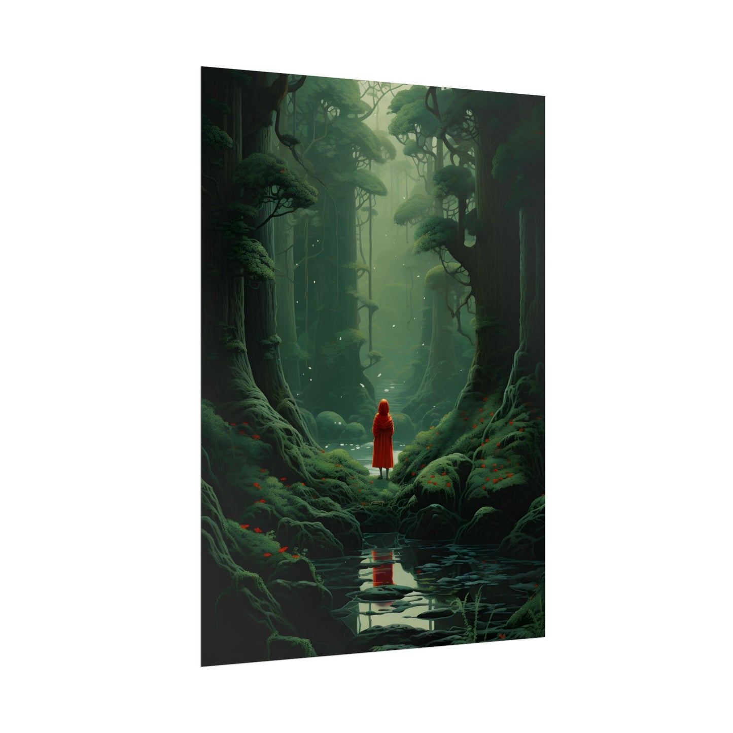 Casual Outdoors: Person in Nature Artwork - Poster