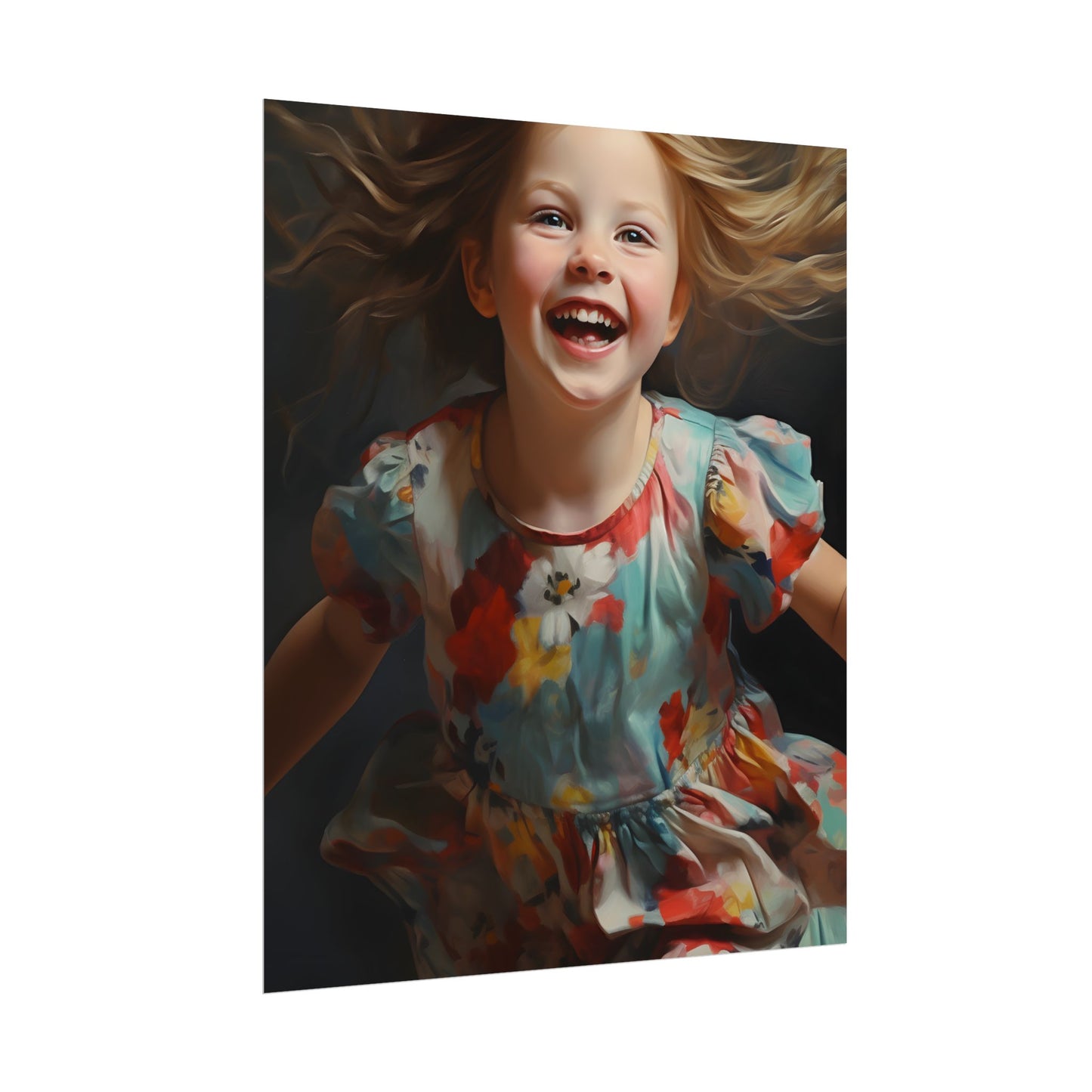 Childhood Innocence Portrait: Intimate Young Boy Artwork - Poster