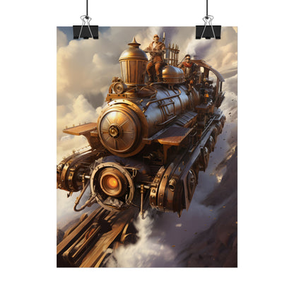 Steampunk Sky Liner Showdown: Thrilling Air Race - Poster