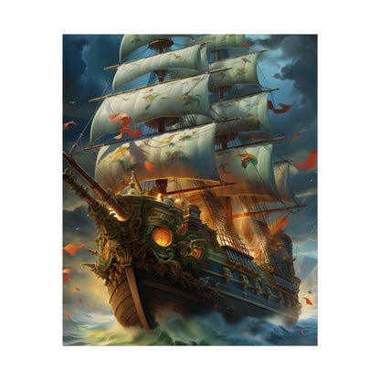 Time-Traveling Sailors: Pirate Crew Adventure Artwork - Poster