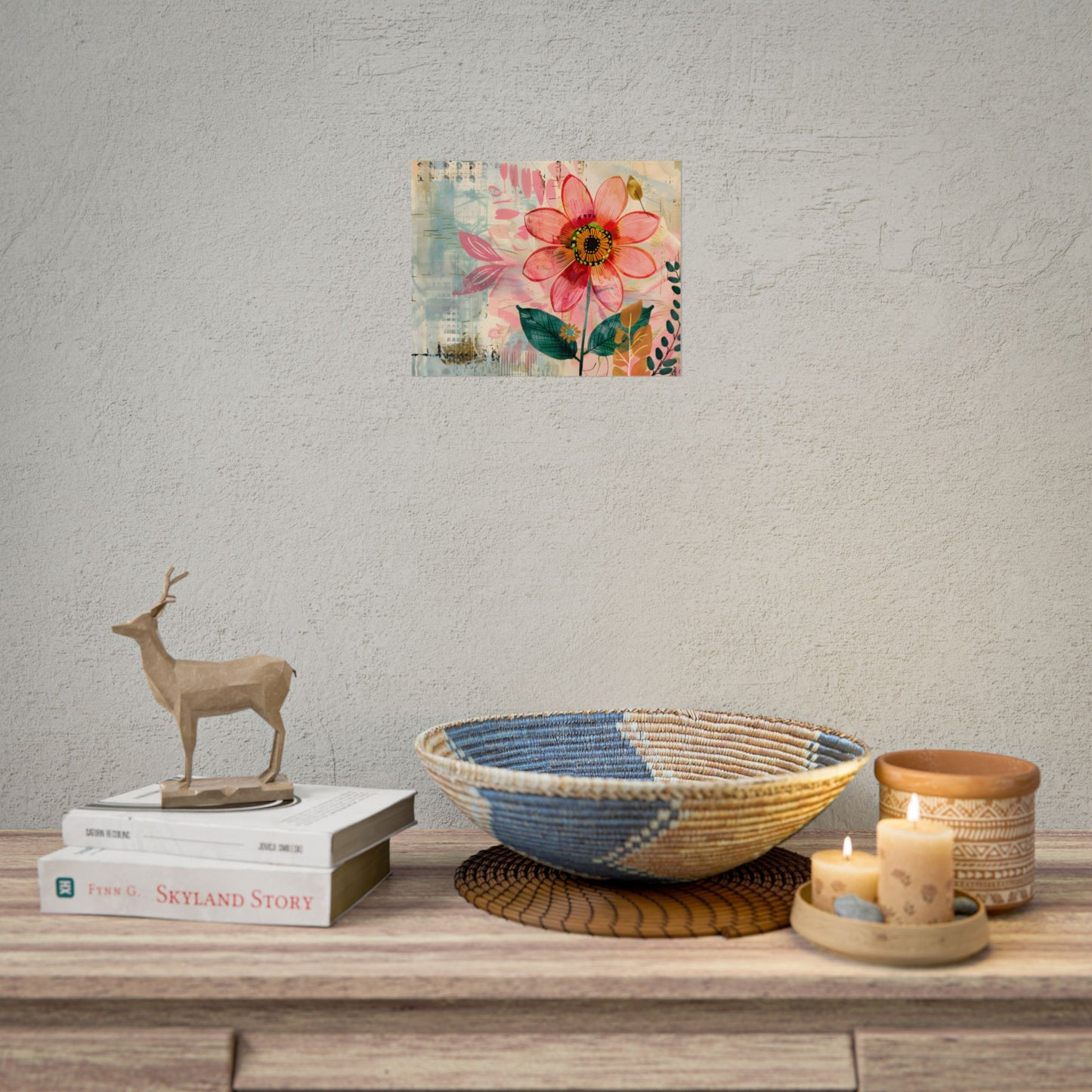 Blooming Growth: Whimsical Flower Art - Poster