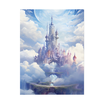 Floating Fantasy City: Celestial Digital Art - Poster