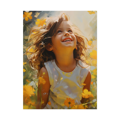Childhood Innocence Portrait: A Candid Moment - Poster