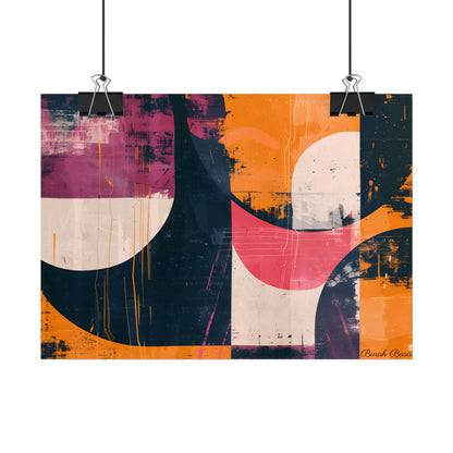 Vibrant Abstract Geometries: Colorful Artwork in Bold Shades - Poster