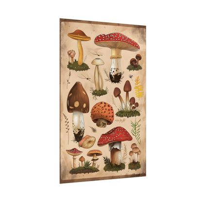 Vibrant Mushroom Species Poster: A Colorful Collection - Poster