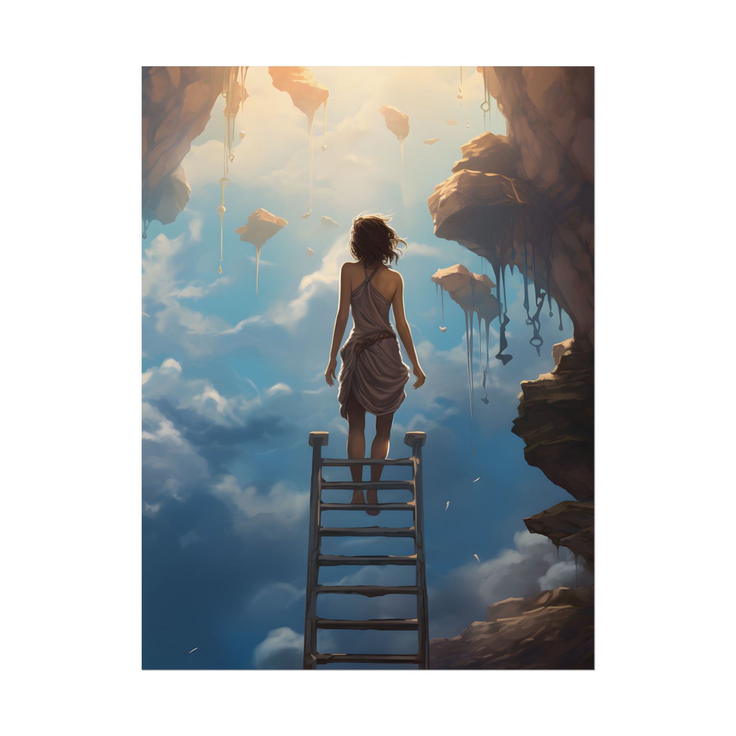 Casual Moment: Person Outdoor Portrait - Poster