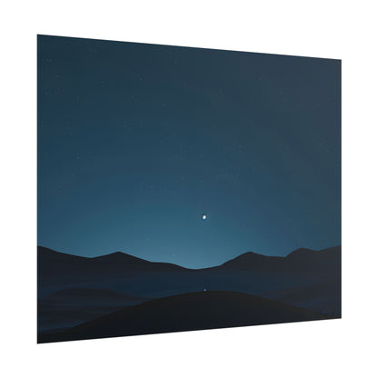 Minimalist Night Sky: Abstract Starry Art - Poster