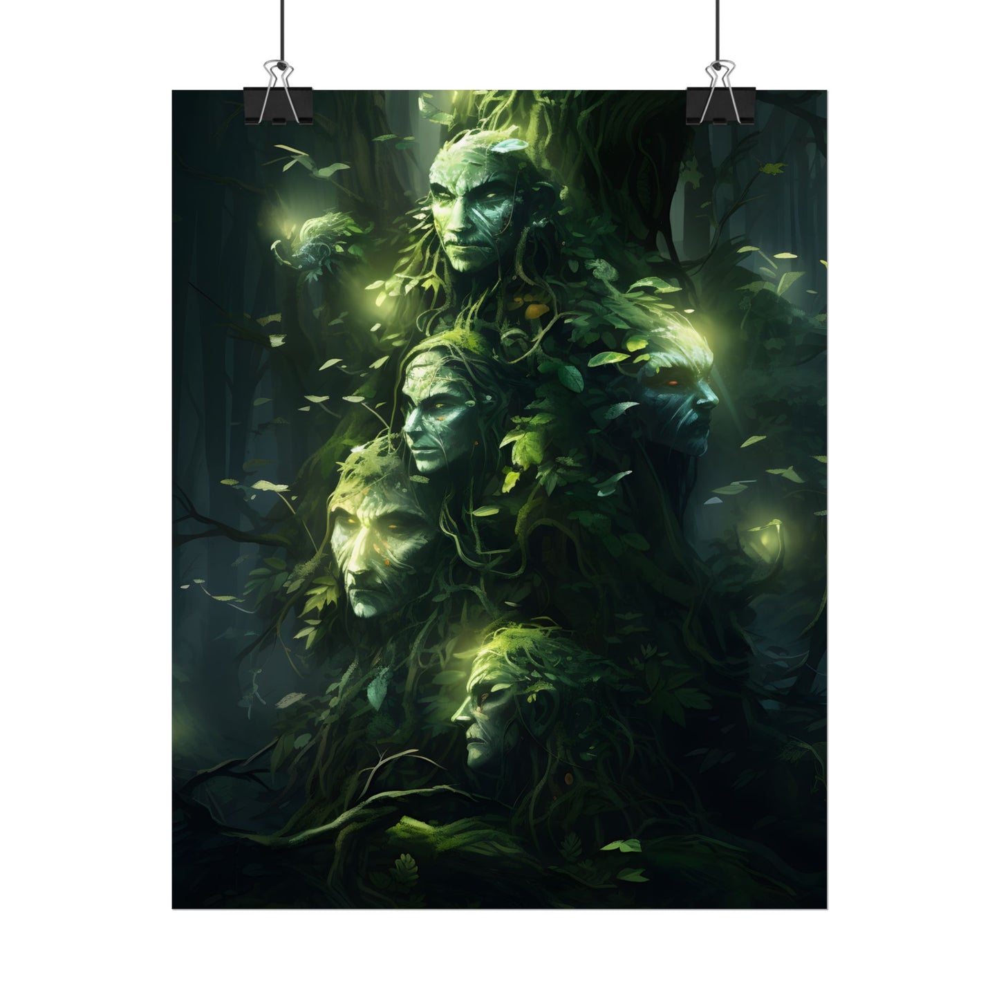 Mystical Morning Guardians: Ancient Forest Spirits - Poster