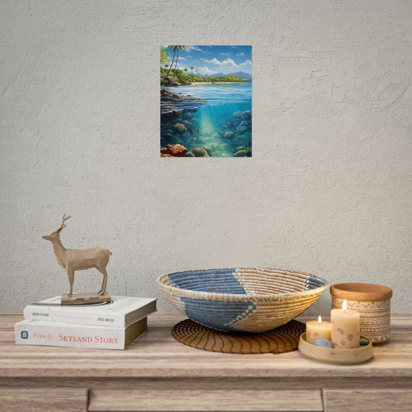 Tranquil Tropical Paradise: Relaxed Island Getaway Art - Poster