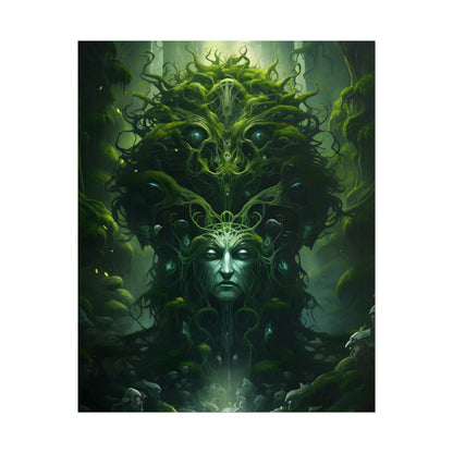 Mystical Forest Guardians: Ancient Tree Spirits Ethereal Artwork - Poster