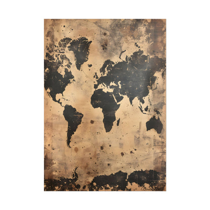Timeless World Map: Elegant Artwork - Poster