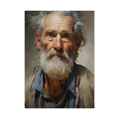 Elderly Wisdom: Portrait of a Timeless Soul - Poster
