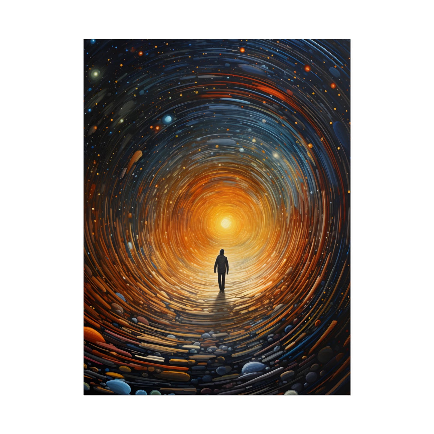 Space-Time Explorer: Intergalactic Adventure Digital Art - Poster