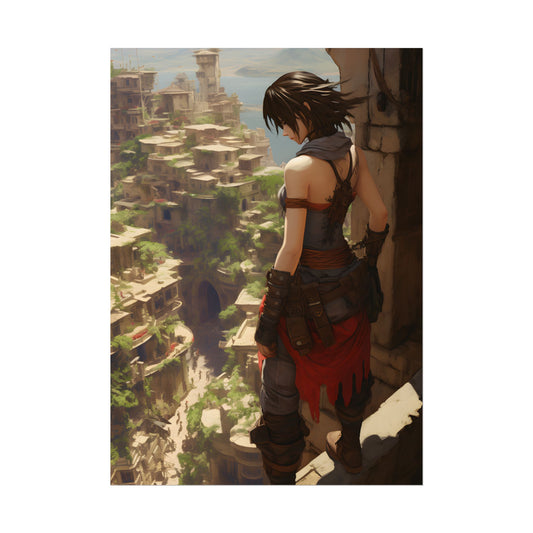 Vibrant Cityscape from Above: Dynamic Bird's Eye View - Poster