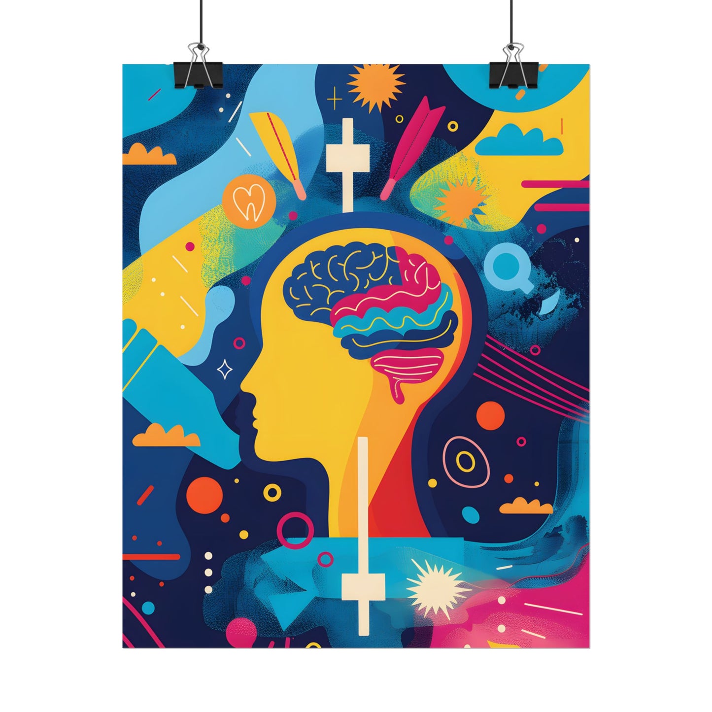 Vibrant Growth Mindset: Inspirational Quote on a Colorful Background - Poster