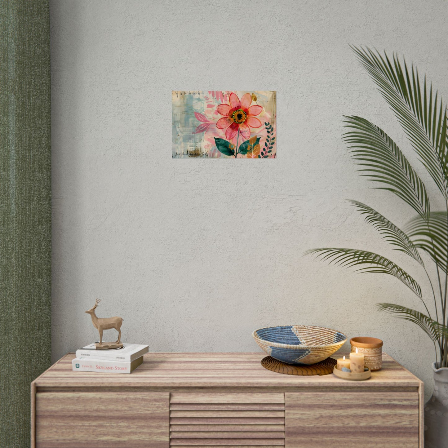 Blooming Growth: Whimsical Flower Art - Poster