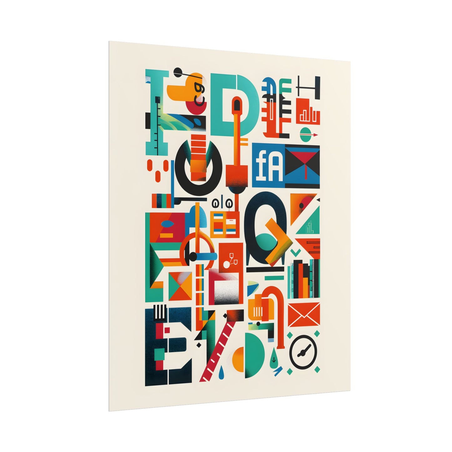 Colorful Infographic: Statistics Explained with Letter L - Poster