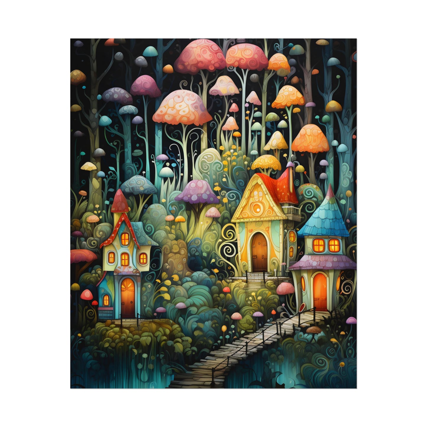 Enchanted Forest Fairies: A Classic Whimsical Artwork - Poster