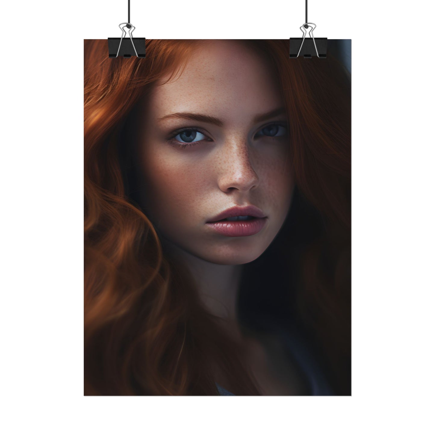 Redhead Model: Sophisticated Portrait Art - Poster