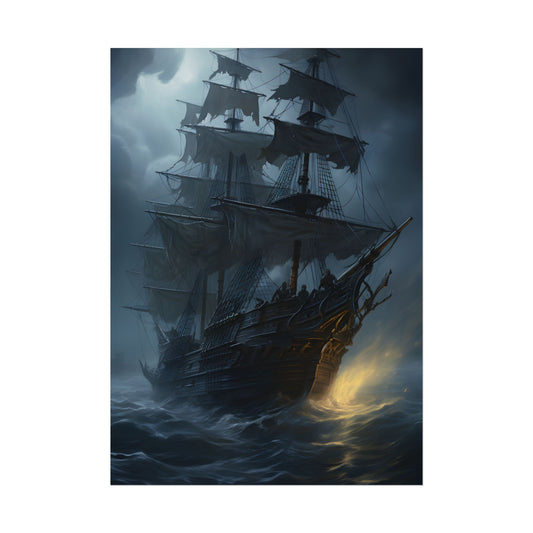 Mysterious Ghost Pirate Ship Sail - Poster